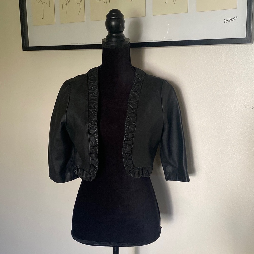 Bcbgeneration Crop Leather Jacket - image 1